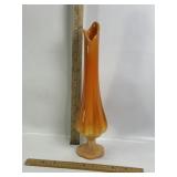 MID-CENTURY MODERN SWUNG GLASS 'BITTERSWEET' VASE