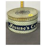 LARGE KRAUSE'S CANDIES TIN 12'