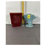 2 VINTAGE REDWING VASES