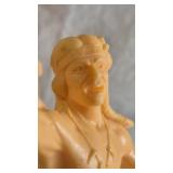 7 LOUIS MARX PLASTIC NATIVE AMERICAN FIGURES