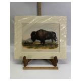 VINTAGE AMERICAN BISON PRINT - 19' X15' LITHO