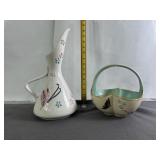 MCM HULL POTTERY, 'BUTTERFLY' EWER VASE