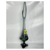 VIKING EPIC DRAPE SWUNG VASE SMOKEY GREY 19.5" TAL