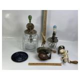ROTARY EGG BEATER, COFFEE JAR, DAISY BUTTER CHURN