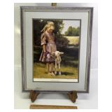 'LIL SISTER'S LAMB' STEVEN OIESTAD SIGNED PRINT
