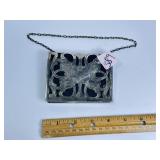 MID-CENTURY DANCE PURSE, SILVER PLATE