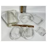 ASSORTMENT OF VTG. CLEAR GLASS COOKING LIDS