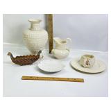 WADE, BELLEK, WADE, DISHES, PLATES, VASE, SHIP
