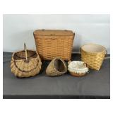 PETERBORO & LONGABERGER HAND WOVEN BASKETS