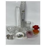 GLASS ITEMS, FENTON APPLE PAPER WEIGHT, AMBERINA
