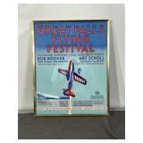 FRAMED GREAT FALLS FLYING FESTIVAL POSTER, 22'