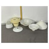 VINTAGE GLASS LAMP SHADES