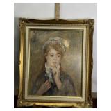 'THE INGENUE' PIERRE AUGUSTE RENOIR FRAMED PRINT