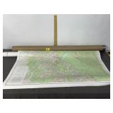 ROLLED UP TOPO MAPS