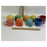 VINTAGE FIESTAWARE JAVA MUGS, 9 TOTAL