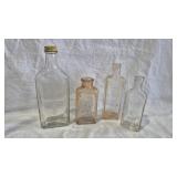ANTIQUE EMBOSSED CLEAR BOTTLES, J.R. WATKINS