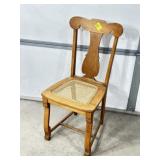 ANTIQUE VICTORIAN MAPLE? WOOD CANED CHAIR