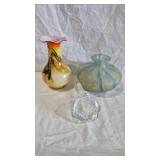 MDINA GLASS-MALTA VASE, STEM VASE, ART VASE