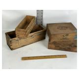 CHEESE & CIGAR VNTG. WOOD BOXES