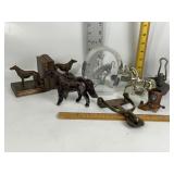 WESTERN HORSES, BOOKENDS, 1 WYOMING BOOK END, MORE