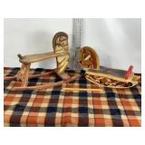 2 VINTAGE CHILDS ROCKING HORSES