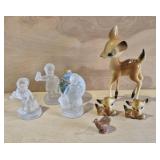 VINTAGE BAMBIE FIGUES, FROSTED CRYSTAL HUMMEL FIGS