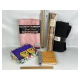 TABLE CLOTH, CRAYONS, DRAWER LINERS, FABRIC