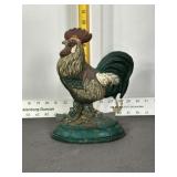 CAST IRON ROOSTER DOOR STOP, 10' T