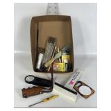 PAINT BRUSH, ICE SCRAPER, FOLDING RULER, MORE,