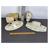 VINTAGE PORCELIER PORCELAIN LIGHT FIXTURES, 40