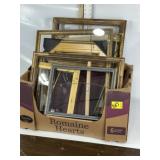 LARGE BOX OF PICTURE FRMES & FRAMING ITEMS