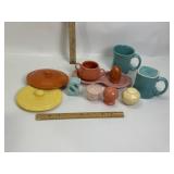 MID-CENTURY FIESTA WARE DISHES & S&P SHAKERS