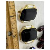 4 PAIR VINTAGE COSUME JEWELRY CLIP EARRINGS