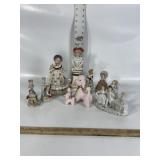 COLLECTION PORCELAIN FIGURINES, PINK POODLES