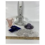 VINTAGE GLASS PIECES, PINK DEPRESSION CREAMER