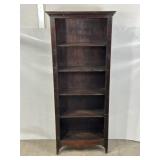 ANTIQUE OPEN SHELF WOODEN BOOKSHELF