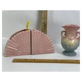 VINTAGE CERMIC FAN PLANTERS, HULL POTTERY ART VASE