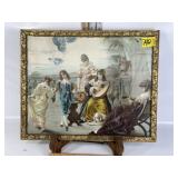 "LA RECREATION" BY LUIGI CROSIO GOLD FRAMED PRINT