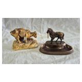 ACE POWELL PLASTER COW (DAMAGE) COPPER ASHTRAY