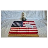WAR CARRIED D-DAY FLAG, SCRIMSHAW REPRO