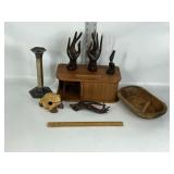 ORGANIZER BOX, HAND SCULPTURES, CANDLE HOLDER,FROG