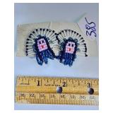 HANDMADE NATIVE AMERICAN BEADED EARRINGS