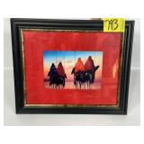 NATIVE AMERICAN FRAMED ART, SIGNED, JOHN?