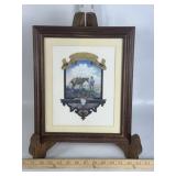 O.C. SELTZER FRAMED ROUND UP PRINT, 11' X 13'
