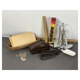 DIAL PHONE, BASKET, DOLL RACKS, DURAFLAME