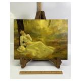 D. McCAW OIL ON BOARD WOMEN IN DRESS ART, ORIGINAL