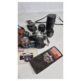PENTAX ME SUPER CAMERA & LENSES, TAKUMAR,SIGMA