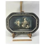 CONVEX BUBBLE GLASS VINTAGE FAMILY PHOTO
