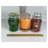 3 SCENTED CANDLES, FRUIT SALAD, CHRISTMAS TREE