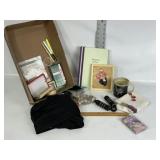 MISC GRAB BOX, GLOVES, MUG, ROCKS, LINENS, MORE...